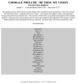 Chorale Prelude: Be Thou My Vision Concert Band sheet music cover